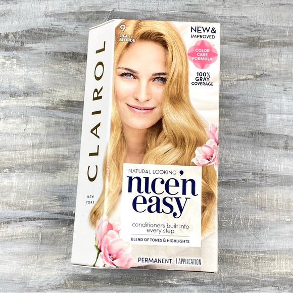 NWT Clairol Nice ‘n Easy 9 Light Blonde Permanent Hair Color Gray Coverage NIB - Picture 2 of 10